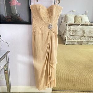 Women’s Jovani New York Blush Strapless Formal J Lo Inspired Gown Size 14